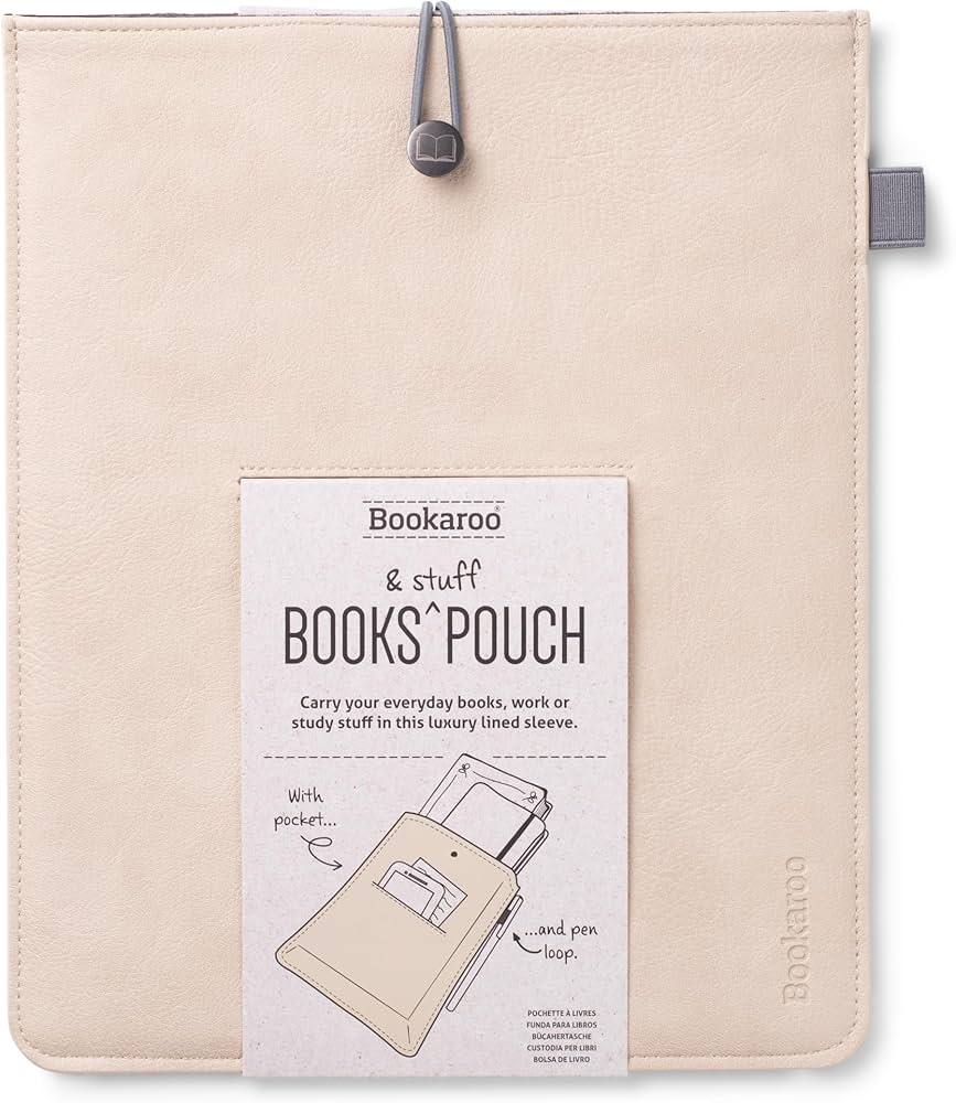 Husa pentru carte si accesorii - Bookaroo Books & Stuff Pouch - Cream