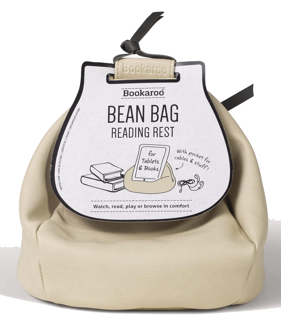 Suport pentru carte - Bookaroo Bean Bag Reading Rest - Cream