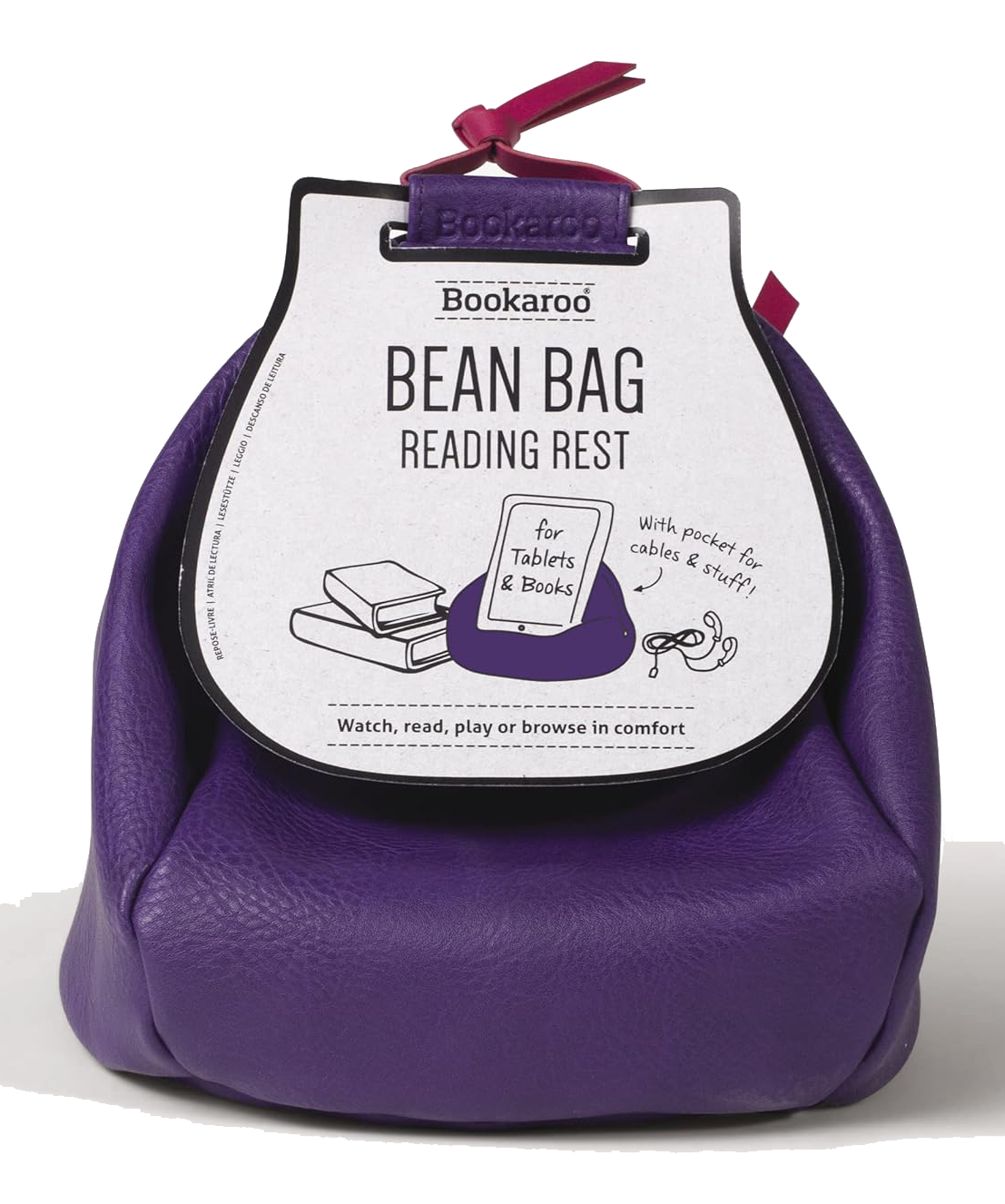Suport pentru carte - Bookaroo Bean Bag Reading Rest - Purple