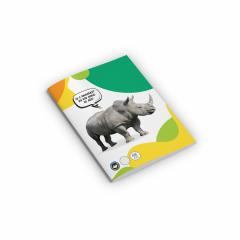 Caiet - Dictando, Rinocer, format A5, 48 file, capsat, gama Discover the wild