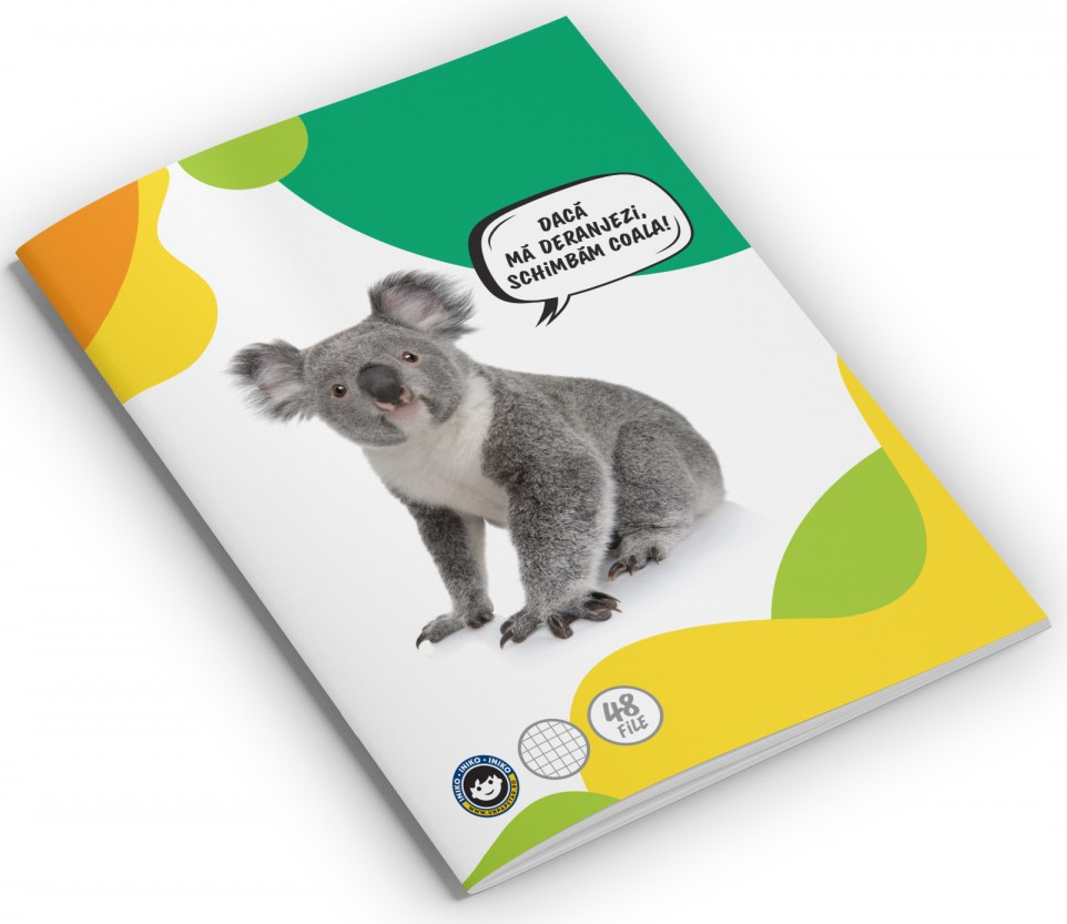 Caiet - Matematica, Koala, format A5, capsat, gama Discover the wild