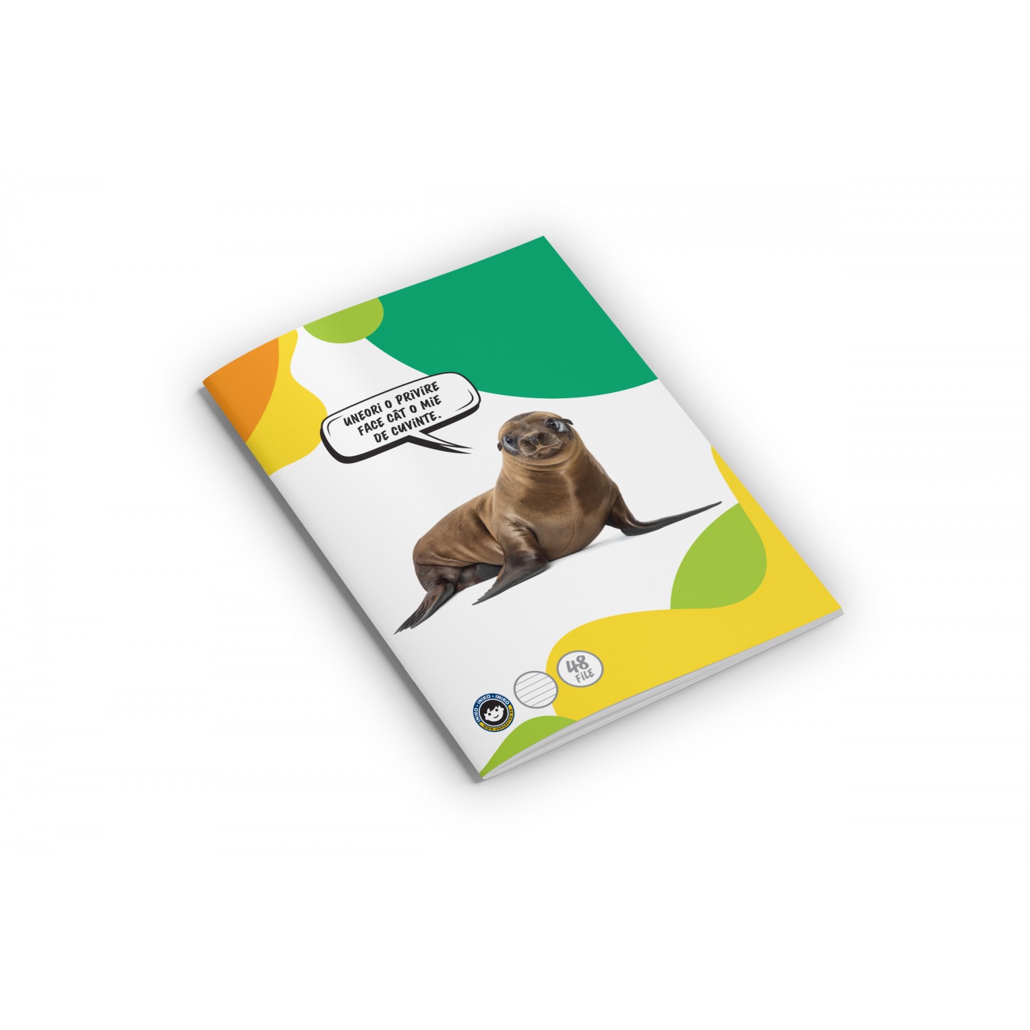 Caiet - Dictando, Foca, format A5, 48 file, capsat, gama Discover the wild