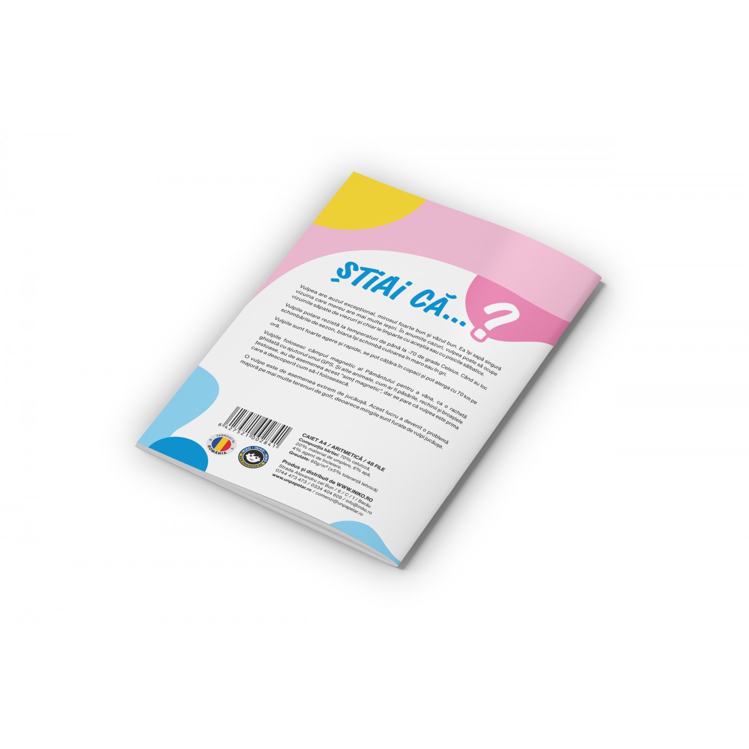 Caiet - Discover The Wild - Vulpe, A4, matematica, 48 file