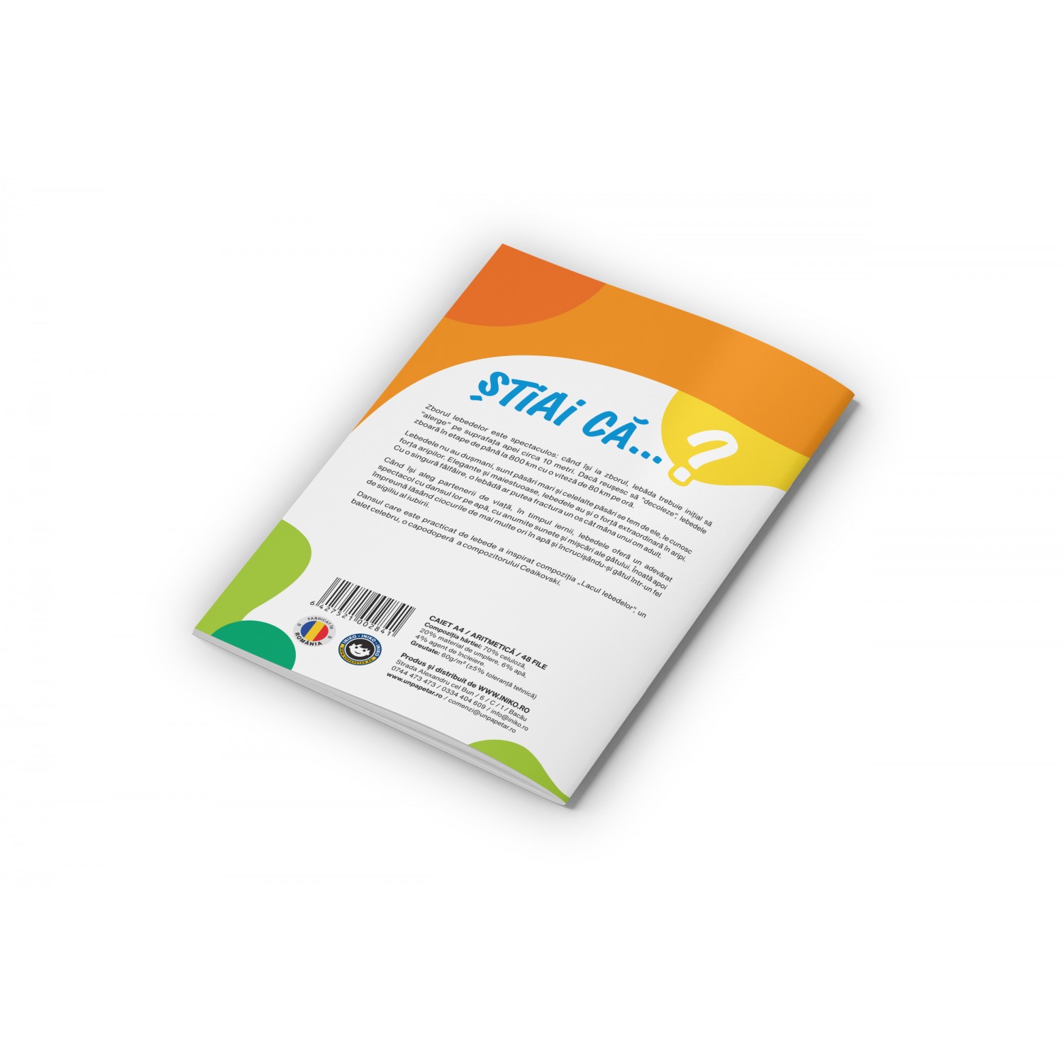 Caiet - Discover The Wild - Lebada, A4, matematica, 48 file