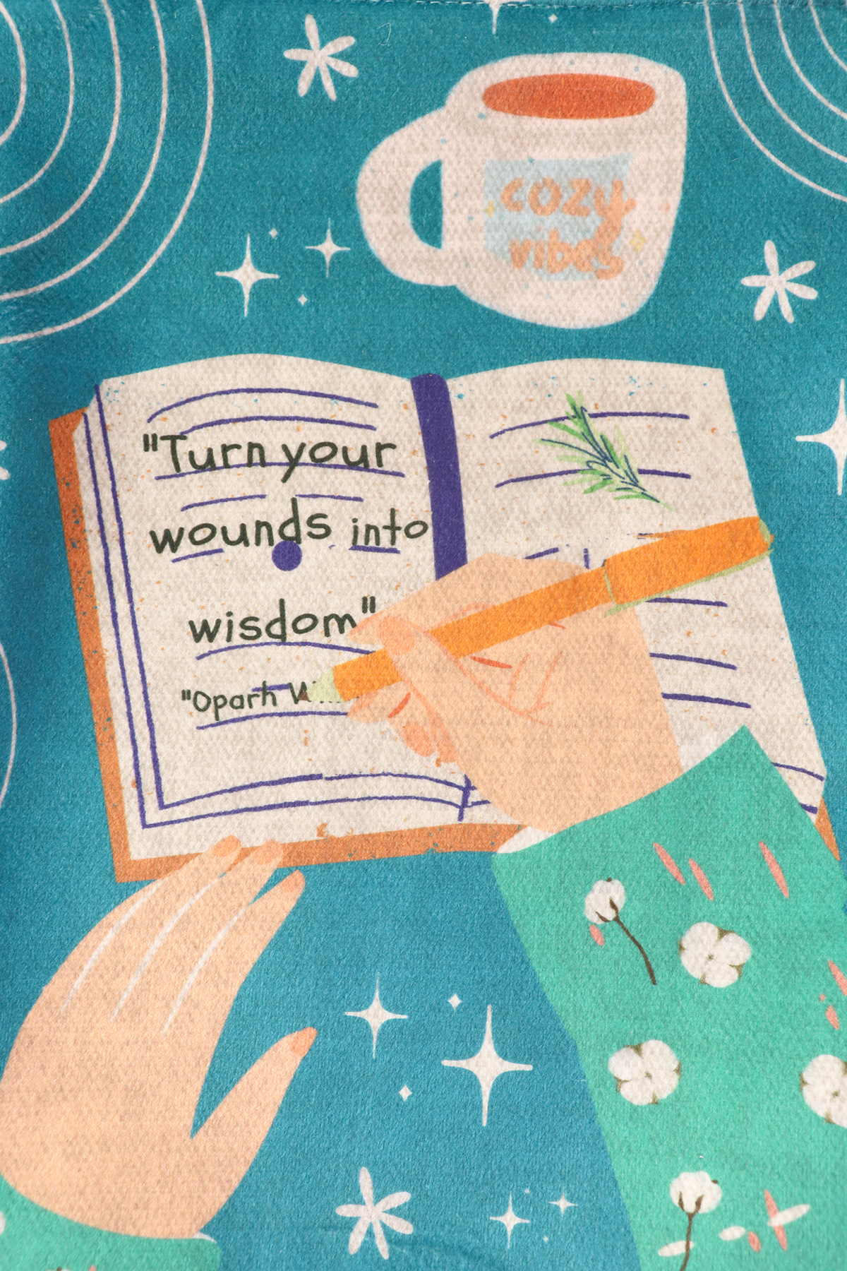 Husa pentru carte - Cozy Vibes - Turn Your Wounds Into Wisdom