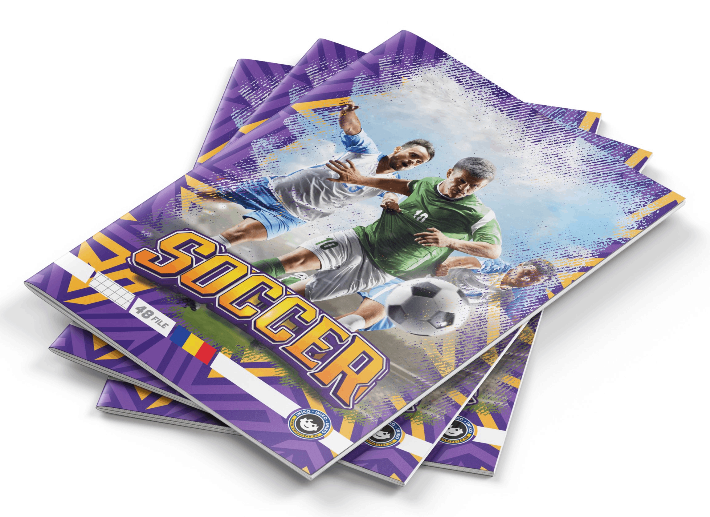 Caiet - A4, 48 file, matematica - Sports - Soccer