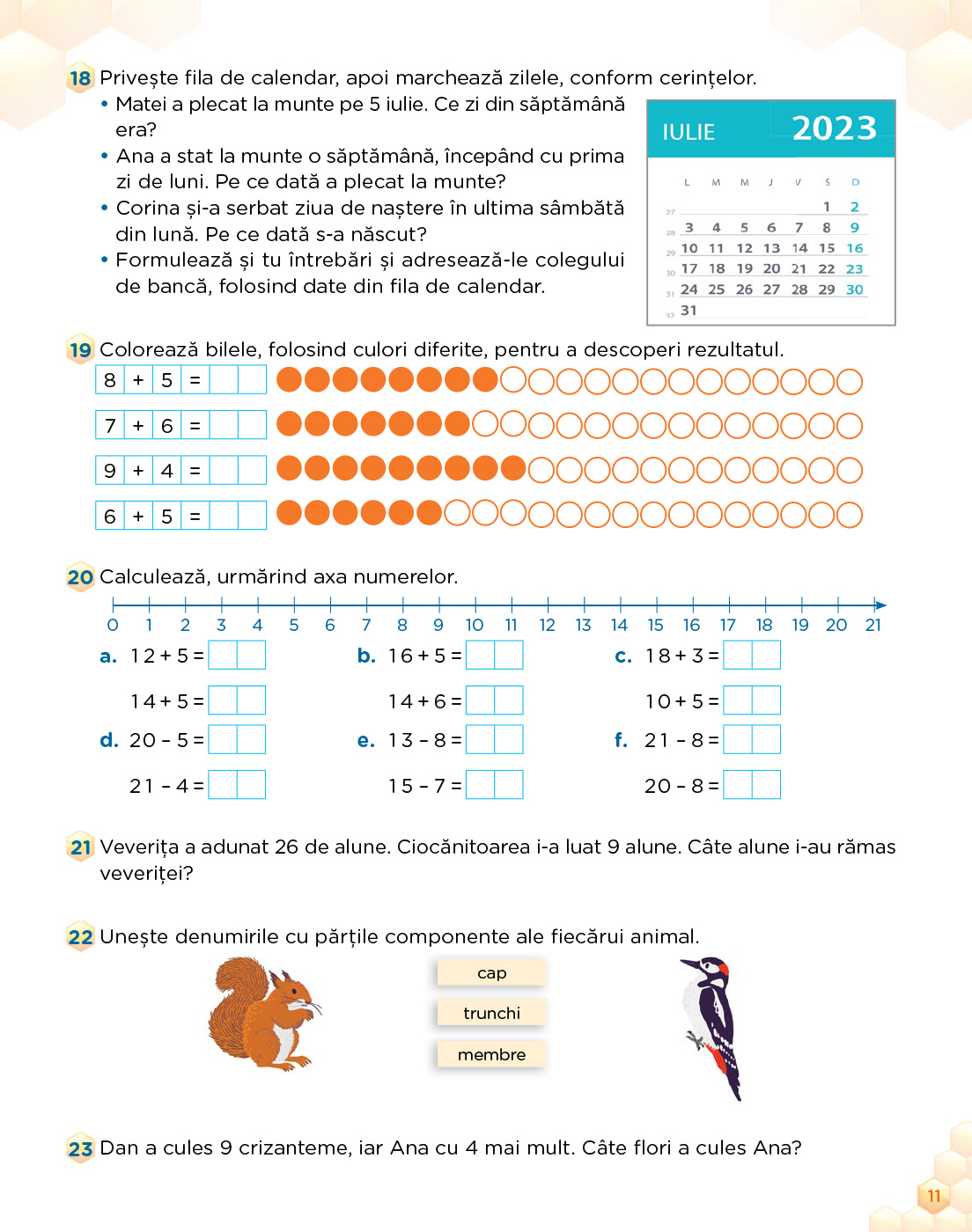 Matematica si explorarea mediului. Clasa I
