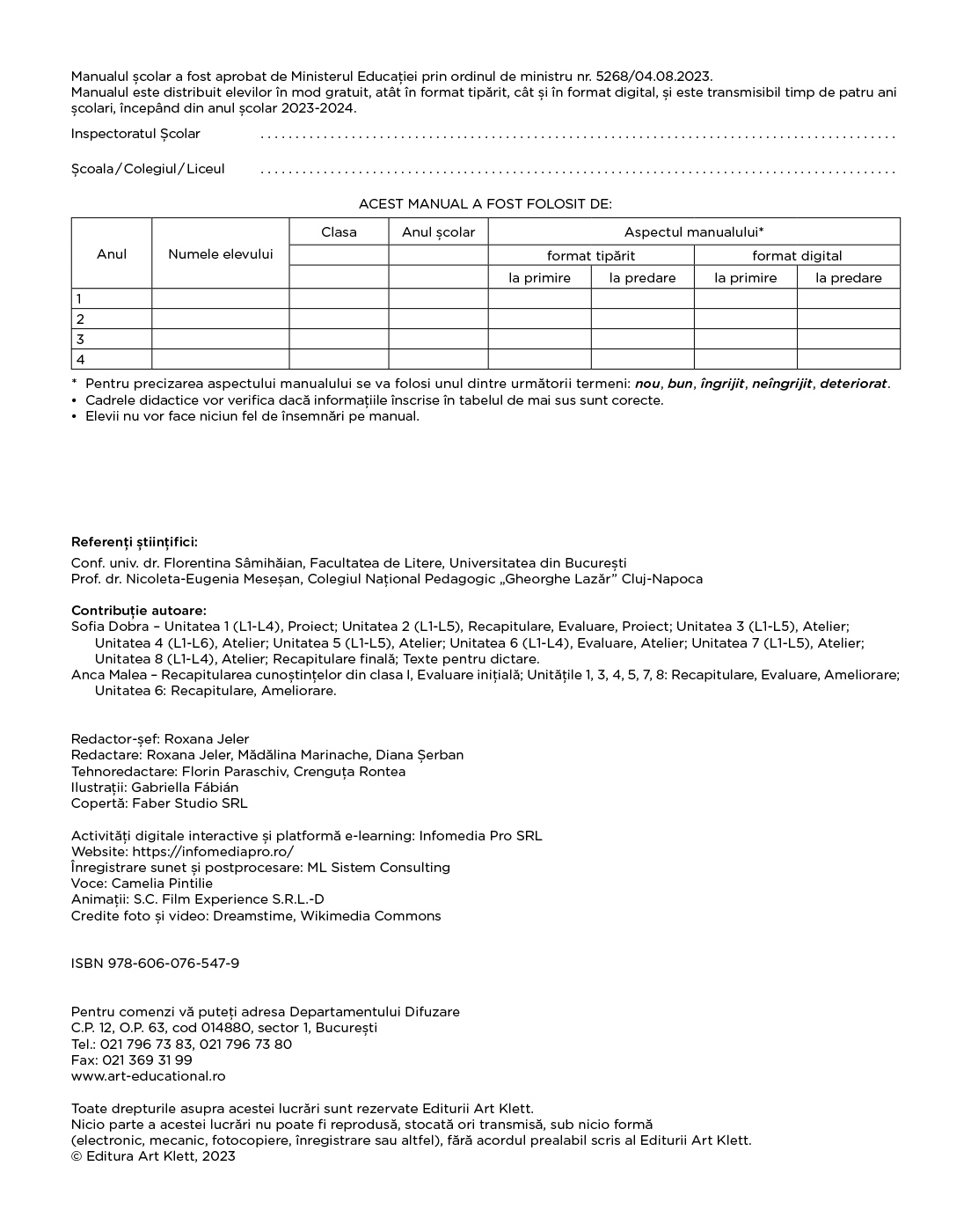 Comunicare in limba romana - Manual Clasa a II-a