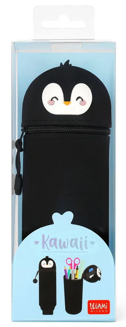 Penar - 2 in 1 Soft Silicone Pencil Case - Kawaii - Penguin