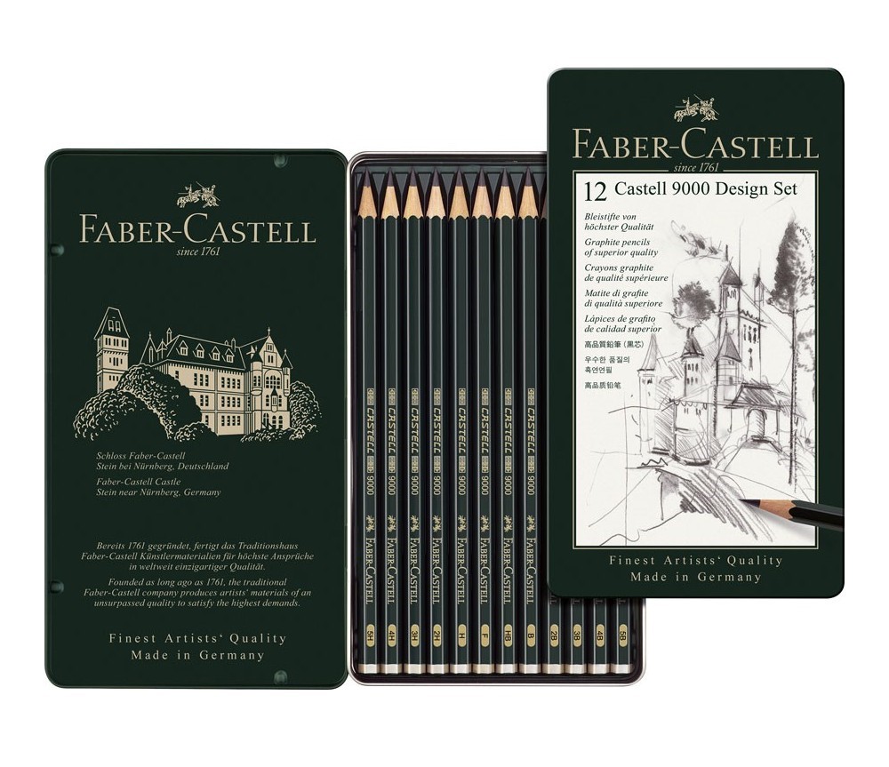 Set 12 creioane - Castel 9000 - Design