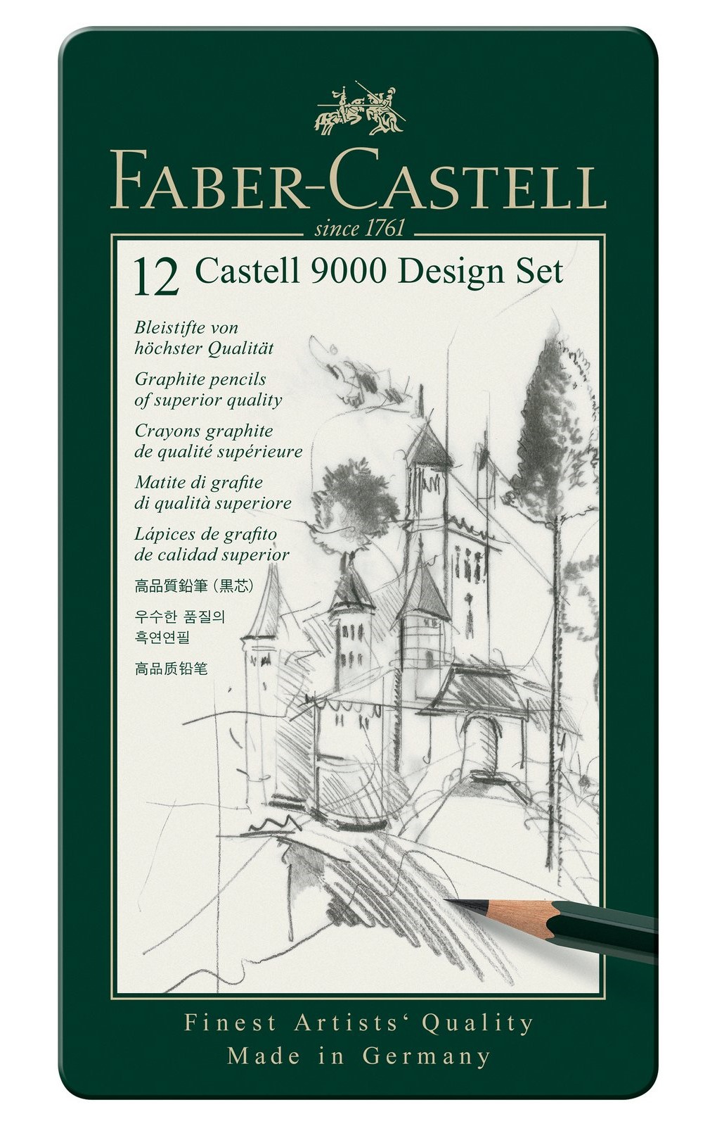 Set 12 creioane - Castel 9000 - Design