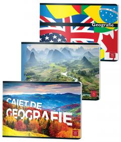 Caiet geografie - 24 file - Mai multe modele - Pret pe bucata