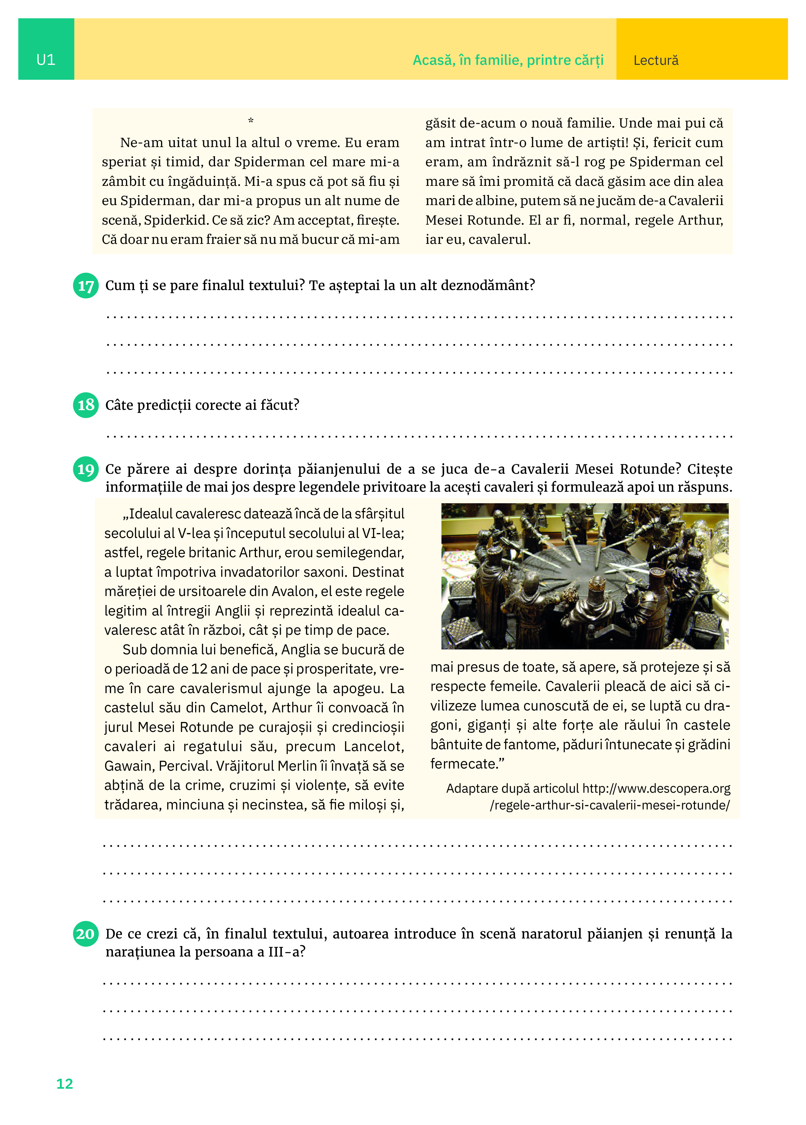 Limba si literatura romana - Caietul elevului, Clasa a VI-a