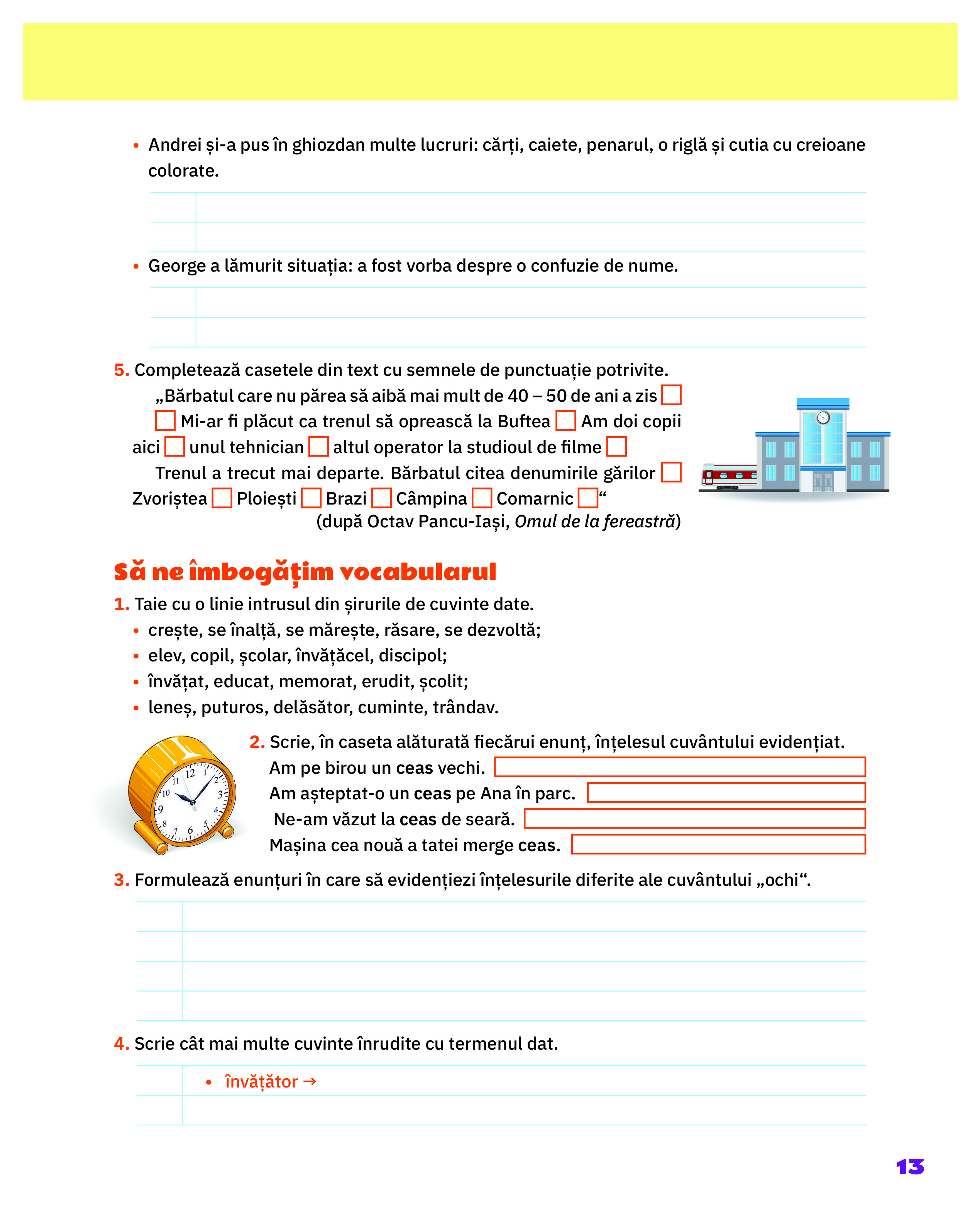 Limba si literatura romana - Clasa a III-a, Caietul elevului