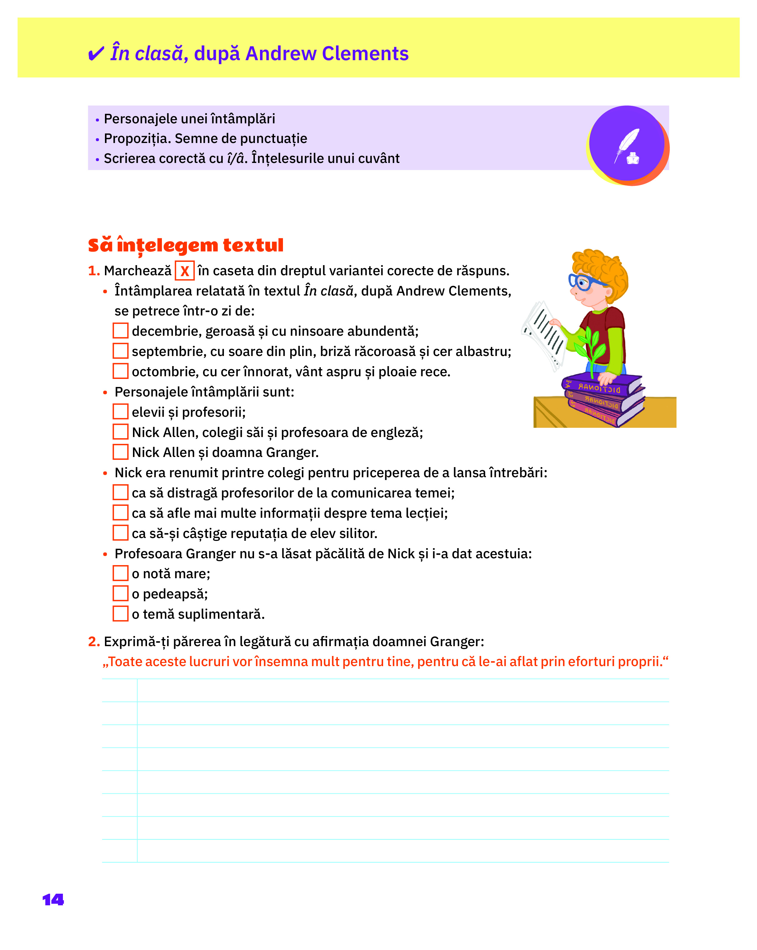 Limba si literatura romana - Clasa a III-a, Caietul elevului