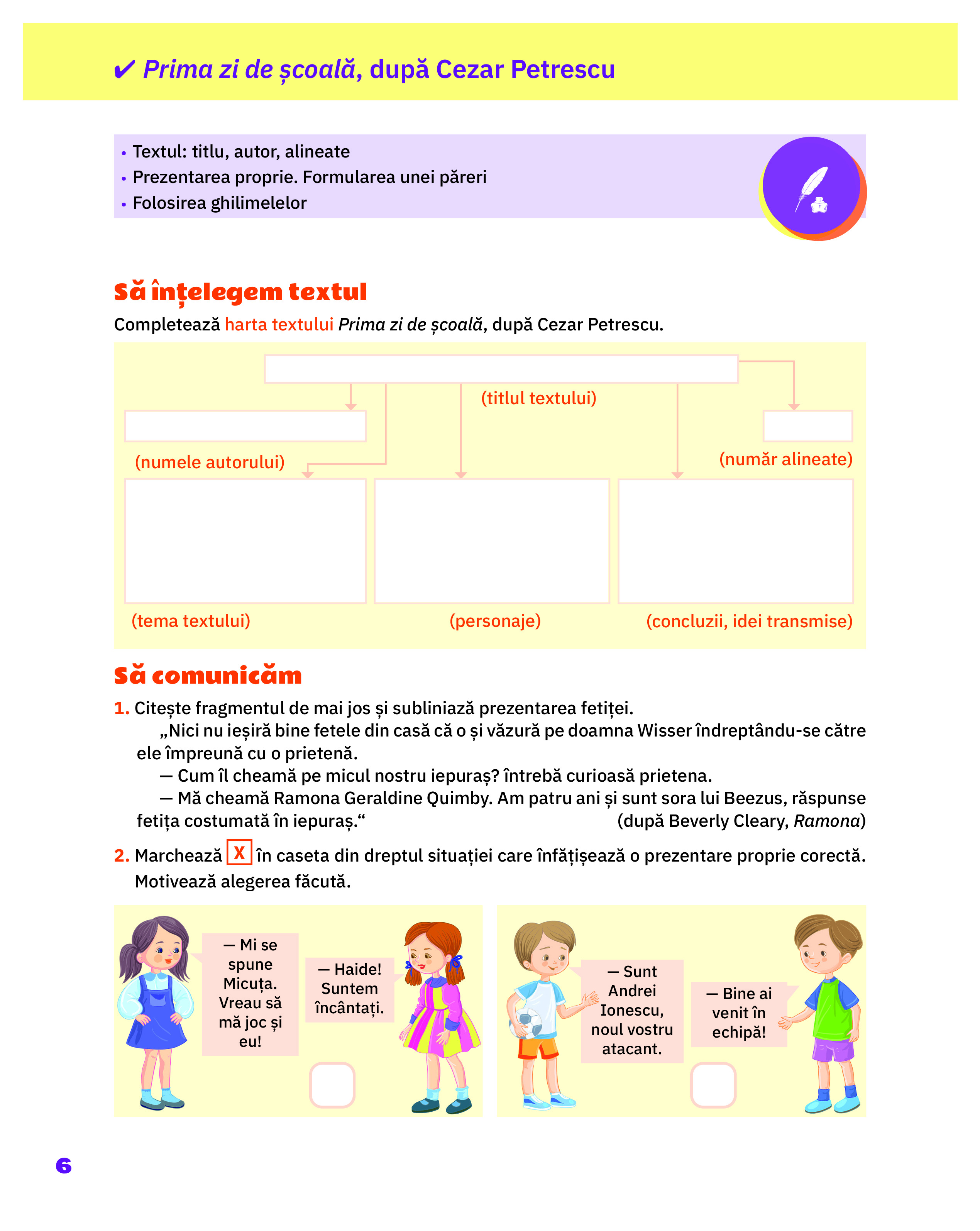 Limba si literatura romana - Clasa a III-a, Caietul elevului