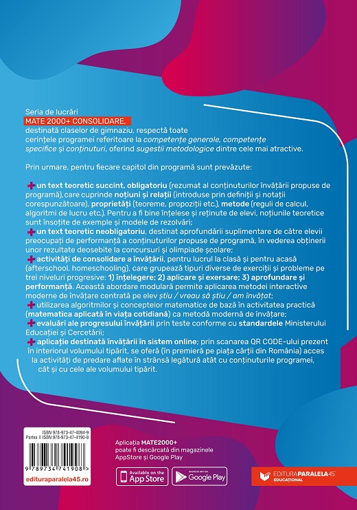 Matematica. Algebra, geometrie. Clasa a VIII-a. Partea a II-a