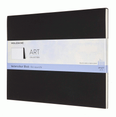Bloc de desen - Moleskine Art Collection Watercolour Paint - Extra Large, Cardboard Cover, Black