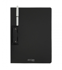 Clipboard Strigo A4, cu suport pentru pix - Negru thumbnail