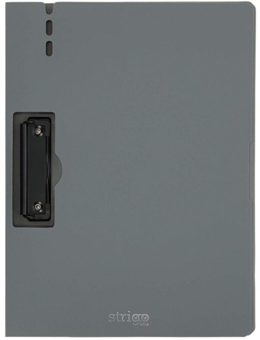 Clipboard Strigo A4, cu suport pentru pix - Gri