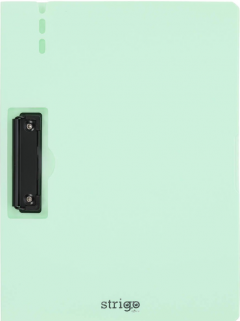 Clipboard Strigo A4, cu suport pentru pix - Verde menta
