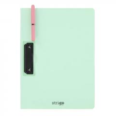 Clipboard Strigo A4, cu suport pentru pix - Verde menta thumbnail