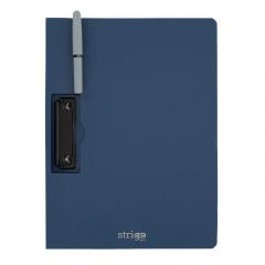 Clipboard Strigo A4, cu suport pentru pix - Albastru marin thumbnail