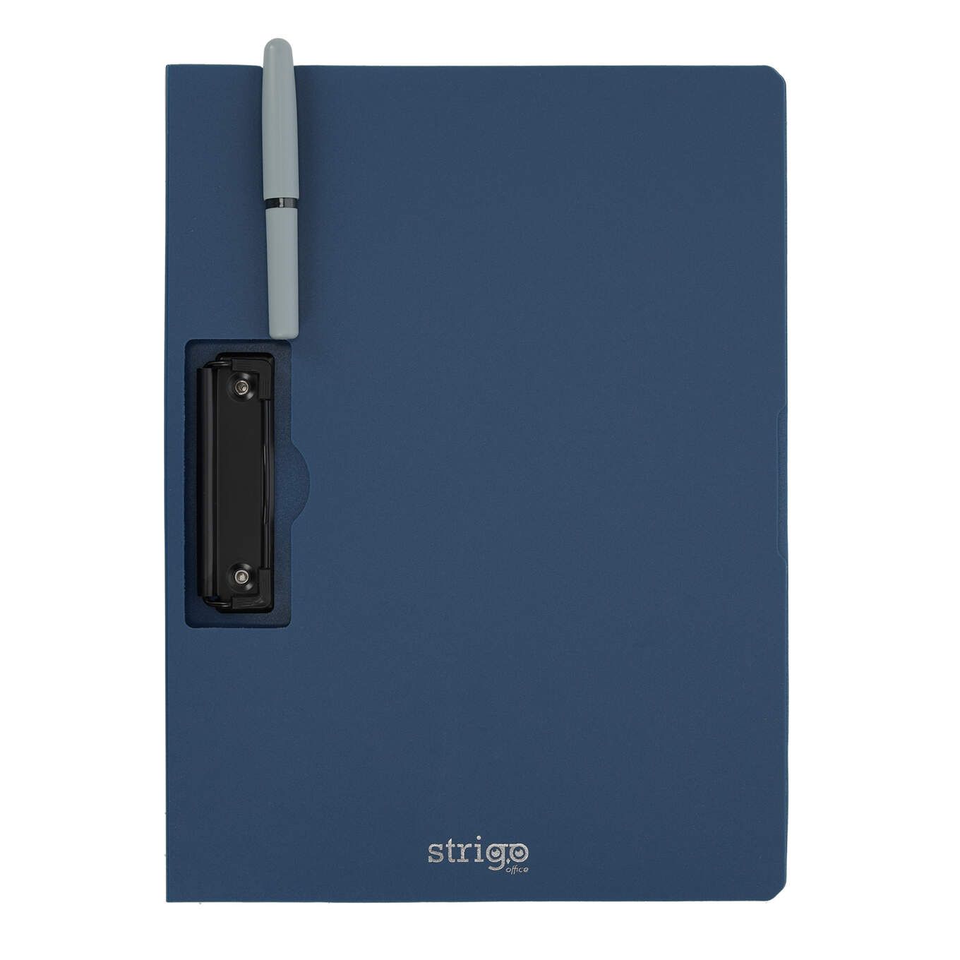 Clipboard Strigo A4, cu suport pentru pix - Albastru marin