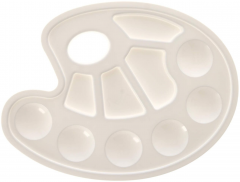 Paleta de pictura cu 10 compartimente - Alb