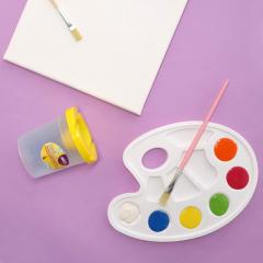 Paleta de pictura cu 10 compartimente - Alb thumbnail