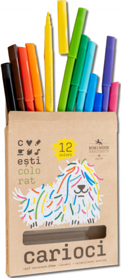 Set 12 carioci CarturESTI colorat thumbnail