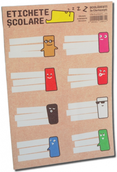 Set 8 etichete scolare autocolante - Scolaresti la Carturesti 2025