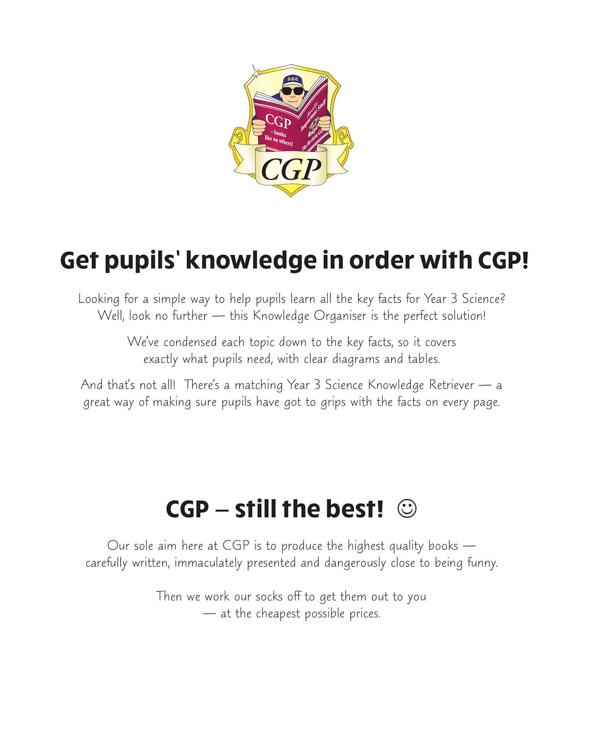 Knowledge Organiser Science Year 3