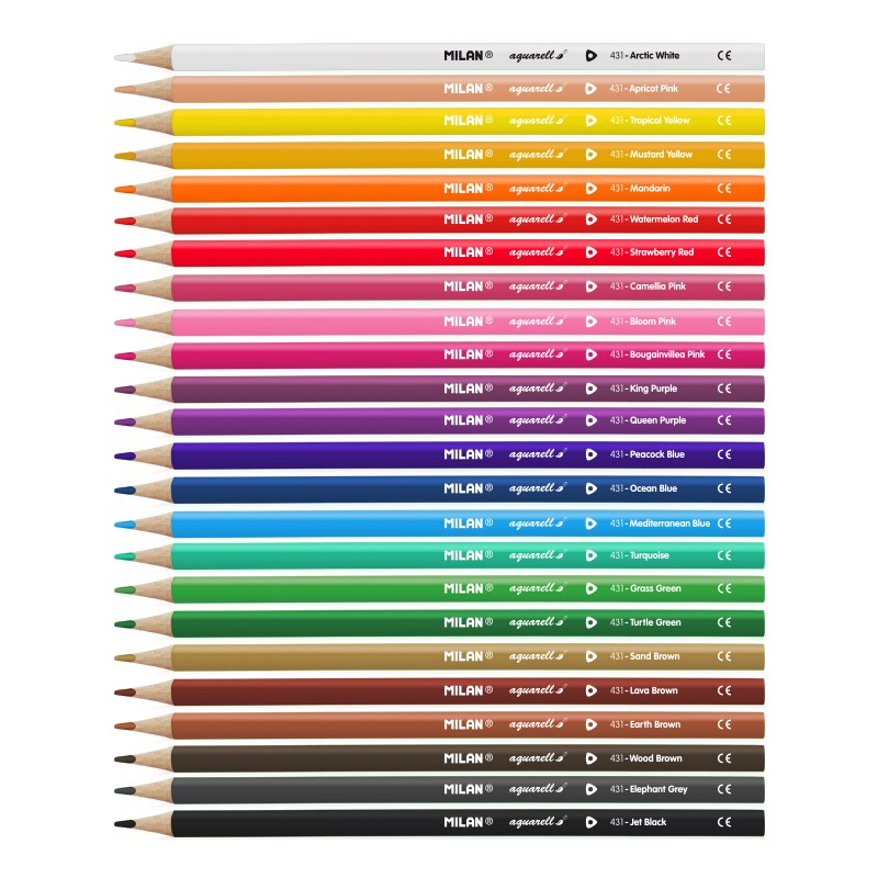 Set 24 Creioane colorate tip Acuarela - Milan