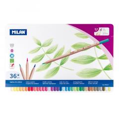 Set 36 Creioane colorate in Cutie Metalica - Milan