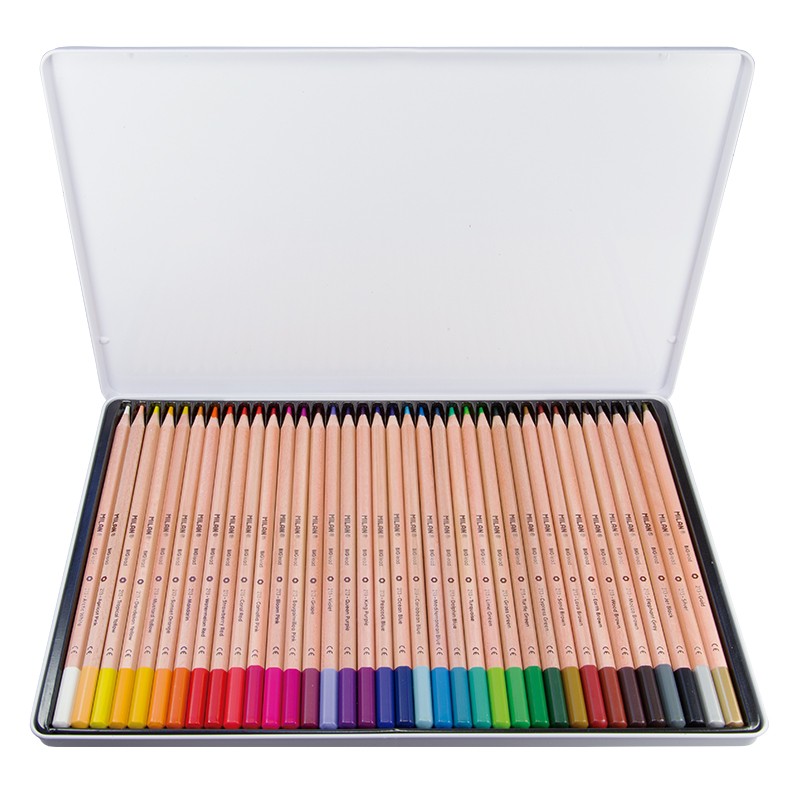 Set 36 Creioane colorate in Cutie Metalica - Milan